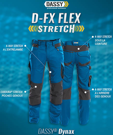 affiche pantalon D-FX FLEX STRETCH