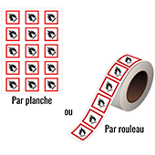 Pictogramme SGH02 Matières solides inflammables