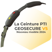 Dispositif d'Alarme pour Travailleur Isolé (DATI / PTI) Ceinture connectée GEOSECURE PTI V5-2024
