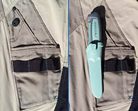 détail des poches côté droit du pantalon ADVANCED SAFE de Mascot