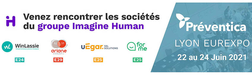 bannière Préventica Lyon avec le Groupe Imagine Human
