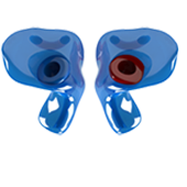 EarSonics _ Protection auditive moulée sur mesure : EARPAD SMH Agro Bleu EARPAD SMH Agro Bleu