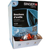 Vetementpro.com _ Boîte de 200 paires de bouchons d'oreille Singer safety