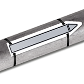 Préventimark _ Support en aluminium pour marqueurs de tuyauterie Support Alu pour marqueurs de tuyauterie