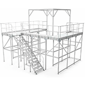item Industrietechnik _ Escaliers, plateformes et garde-corps / Solutions modèles Plate-forme de montage en forme de U